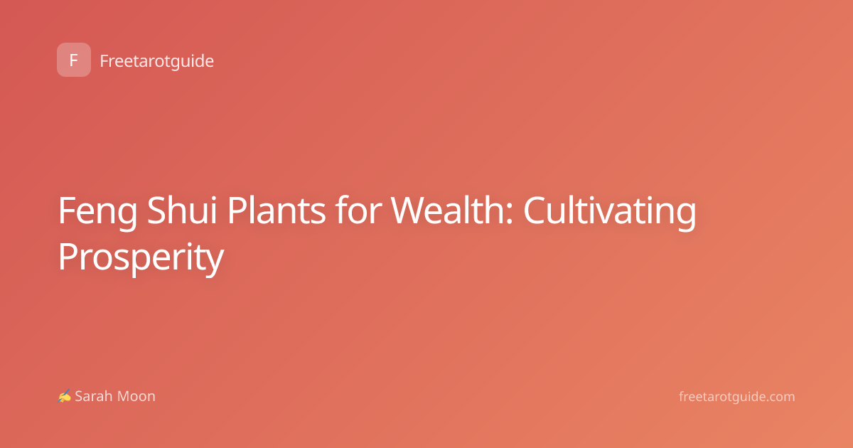 Feng Shui Plants for Wealth: Cultivating Prosperity